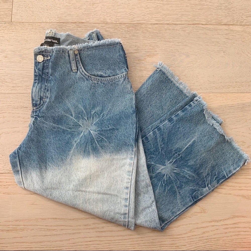 Authentic Y2K Statement Bleach Dye Denim 27” 28”